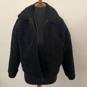 Zara teddy jacket faux fur